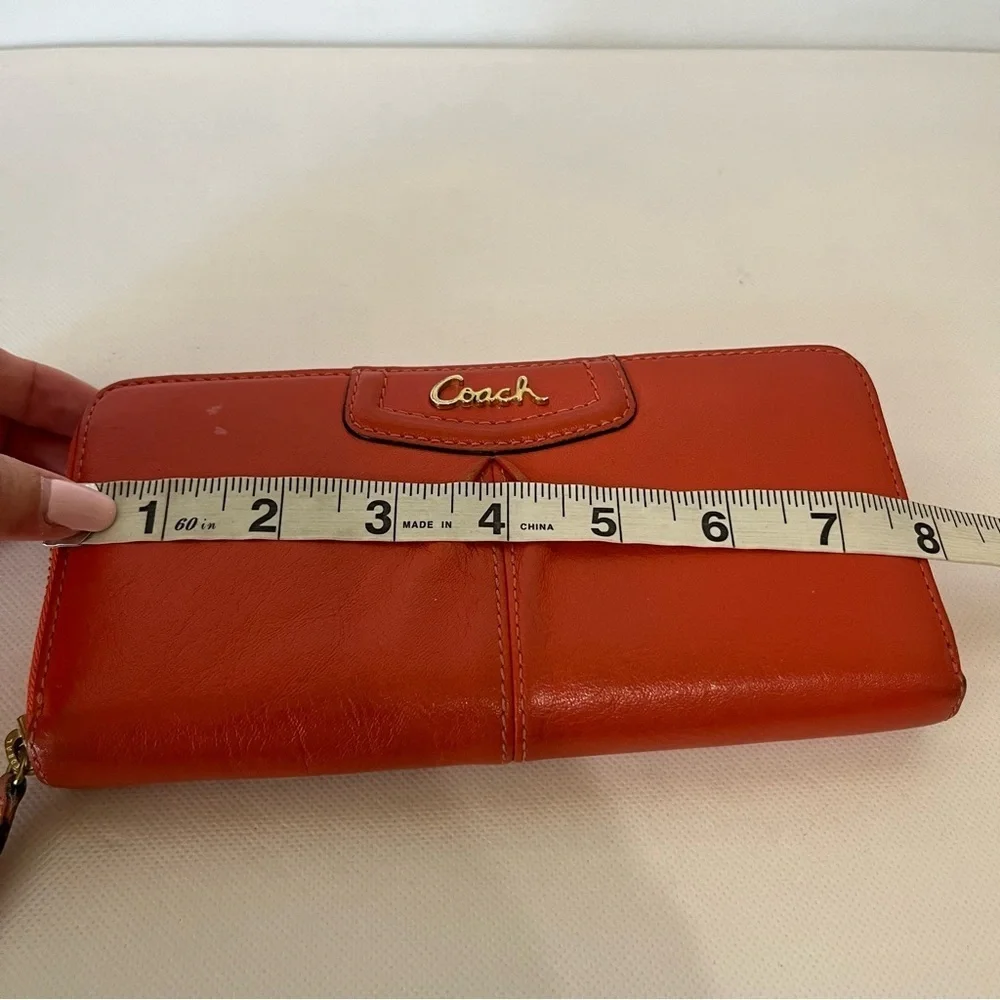 Coach Ashley Orange Leather Wallet